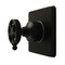 Kingston Brass Single-Handle Six-Way Diverter Valve with Knurled Handle and Square Trim Kit, Matte Black KS4040RKZ - alternate 1