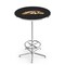 Holland Bar Stool Co 42" Chrome Western Michigan Pub Table, 36" dia. Top L216C4236WestMI - alternate 1