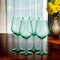 Homeroots Set of Four Green Crystal Balloon Bowl Stemmed Red Wine Glass 485154 - alternate 4