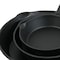 Homeroots Set of Three Black Cast Iron Frying Pans 666727 - alternate 6