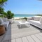Homeroots 8' X 10' Ivory Striped Washable Indoor Outdoor Area Rug 576961 - alternate 8
