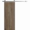 Sartodoors Modern Barn Door 30 x 80 inches, BASIC 3001 Antique Oak, 6.6FT Silver Rail Track Heavy Hardware Se BASIC3001BD-S-OANTI-30 - alternate 1