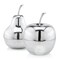 Homeroots 13" Silver Buffed Aluminum Decorative Apple Tabletop Sculpture 354642 - alternate 1