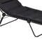 Homeroots 28" Black and Steel Outdoor Chaise Lounge with Black Cushion 373468 - alternate 4