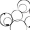 Homeroots 32" Black And Gold Metal Circles And Birds Hanging Sculpture With Votive Holders 401283 - alternate 3