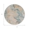 Homeroots 8' Teal Blue Coral And Ivory Round Abstract Washable Indoor Outdoor Area Rug 617586 - alternate 4