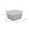 Homeroots 13" Black And White Fabric And Metal Basket 379833 - alternate 7