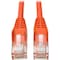 Tripp Lite Cat5e Cable, Snagless, Molded, Orange, 7ft N001-007-OR - alternate 1