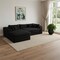 Homeroots 121" Black Corduroy Compression Foam Sofa 719550 - alternate 5