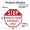 Signmission Stop Private Farm Entrance Only, 18 Inch X 18 Inch, Vinyl Decal OC-D-18-229 - alternate 4