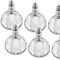 Homeroots Set of Six Clear And Silver Round Cut Crystal Salt and Pepper Shakers 375762 - alternate 6