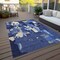 Homeroots 5' X 8' Navy Blue Ivory And Gray Abstract Washable Indoor Outdoor Area Rug 599587 - alternate 6
