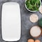 Smarty Had A Party 106 x 5 Solid White Flat Raised Edge Rectangular Disposable Plastic Plates 120 Plates, 120PK 9311WH-CASE - alternate 8