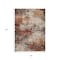 Homeroots 8' X 10' Rust And Beige Abstract Washable Indoor Outdoor Area Rug 630630 - alternate 5