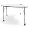 Flash Furniture Commercial Adjustable Height Kidney Activity Table with Locking Casters-White XU-A4896-KIDNY-WHT-T-A-CAS-GG - alternate 7