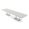 Skutchi Designs Rectangle Conference Table With Power Unit, 48 in W, 168 in L, Ivory HAR-REC-48X168-DOU-K458-NA - alternate 1