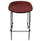Leisuremod Servos Barstool with Upholstered Faux Leather Seat and Powder Coated Iron Frame, Bordeaux, 2PK SSBL-18BOR2 - alternate 7