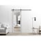 Sartodoors Sturdy Barn Door Clear Tempered Glass, Lucia 2666 White Silk and Aluminum Strips, 6.6FT Black Rail LUCIA2666BD-B-WS-36 x 84 - alternate 6