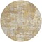 Homeroots 8' Gold Brown And Beige Round Abstract Washable Indoor Outdoor Area Rug 597964 - alternate 4