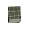 Homeroots 50" X 67" Olive Green And White Cotton Blend Woven Plaid Throw Blanket with Fringe 632900 - alternate 1