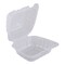 Empress PP Hinged Container Vented Clear 6 in x 6 in 1 Compartment, 300PK ECLPPHL-66 - alternate 1
