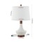 Jonathan Y Finn 23" Vintage Minimalist Iron/Ceramic LED Mini Table Lamp w/USB Charging Port, Wood Finished/White JYL4047A - alternate 7
