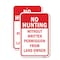Signmission No Hunting Without Written Permission From Landown, 12'' X 18'' 2 Signs, Heavy Gauge Aluminum, 2PK A-1218-2PACK-25080 - alternate 1