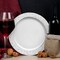 Smarty Had A Party 10.25" White with Silver Hammered Rim Round Plastic Dinner Plates (120 Plates), 120PK 850-CASE - alternate 8