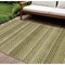 Homeroots 9' X 12' Artichoke Green And Fern Green Striped Washable Indoor Outdoor Area Rug 610580 - alternate 1