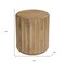 Homeroots 23" Brown Solid Wood Round Block End Table 635427 - alternate 6