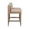 Armen Living Vivid Outdoor Patio Bar Stool in Light Eucalyptus Wood with Taupe Olefin Cushions LCVIBAEUCTP30 - alternate 7