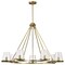 Nuvo Valentine, 7 Light Chandelier, Vintage Brass Finish, Hammered Glass 60/8269 - alternate 7