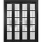 Sartodoors Sliding Closet Double Bi-fold Doors Black Solid Core Modern Interior QUADRO4002DBF-BLK-96 x 96 (4* 24x96) - alternate 1