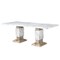 Homeroots 82" White and Natural Wood Pedestal Base Dining Table 642278 - alternate 13