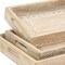 Homeroots Set of Three White Rectangular Solid Wood Handmade Serving Tray With Handles 526349 - alternate 5