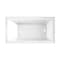 Kingston Brass 60" Acrylic Rectangular 3-Wall Alcove Tub, Right Hand Drain Hole, Glossy White VTAP6032R22 - alternate 4