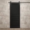 Sartodoors Modern Barn Door 36 x 80 inches, Ego 5012 Painted Black Oak, 6.6FT Rail Track Heavy Hardware Set ,  EGO5012BD-B-CHK-36 - alternate 5