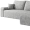 Homeroots 107" Gray Corduroy Modular Compression Foam Sofa With Toss Pillows 712961 - alternate 4