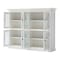 Homeroots 52in White Wood and Glass Two Level Storage Cabinet 397841 - alternate 6