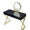 Homeroots 42" Black and Gold Mirrored Dresser 486499 - alternate 5