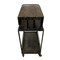 Homeroots Rolling Rustic Black And Natural Bar Cart 389227 - alternate 5