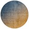 Homeroots 8' Gold Round Ombre Washable Indoor Outdoor Area Rug 563714 - alternate 9