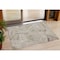 Homeroots 3' X 5' Beige Brown And Ivory Geometric Washable Indoor Outdoor Area Rug 594749 - alternate 1