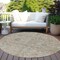 Homeroots 8' Taupe Terra Cotta And Tan Round Floral Washable Indoor Outdoor Area Rug 604739 - alternate 9