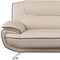Homeroots 80" Beige Leather Sofa With Silver Legs 329459 - alternate 8