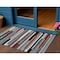 Homeroots 3' X 5' Gray Black And Red Striped Washable Indoor Outdoor Area Rug 613272 - alternate 1