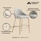 Manhattan Comfort Gracie Counter Stool  in Stone and Gold - Set of 3 3-CS019-GST - alternate 6