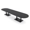 Skutchi Designs Racetrack Conference Table With Power, 48 in W, 168 in L, Grey HAR-RAC-48X168-DOU.BK-WA7949-NA - alternate 1
