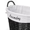 Wickerwise Handwoven Laundry Basket with Liner & Handles - Boho Decorative Storage Hamper for Clothes QI003106.BK - alternate 8