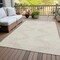 Homeroots 8' X 10' Beige And Ivory Geometric Washable Indoor Outdoor Area Rug 598529 - alternate 7